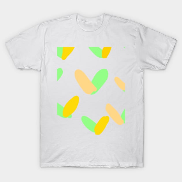 Yellow green heart valentine art design T-Shirt by Artistic_st